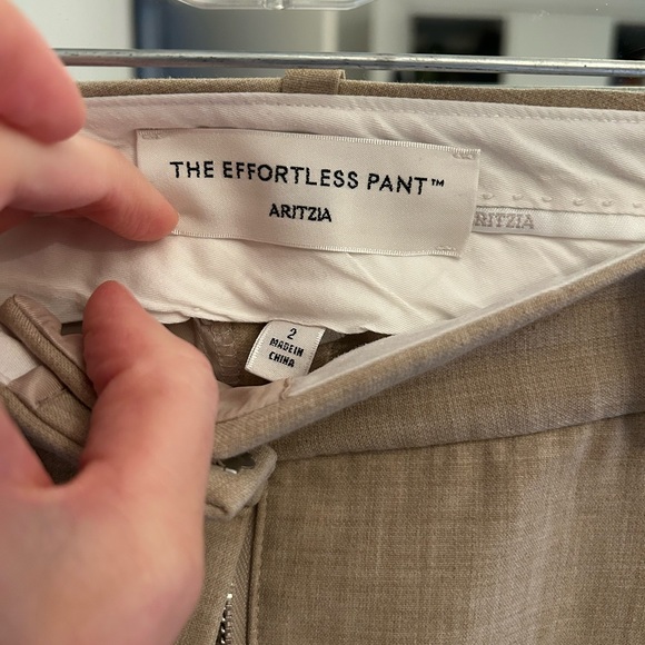 Aritzia Effortless Re-Essential Tailored Pants in Tan - Picture 6 of 8